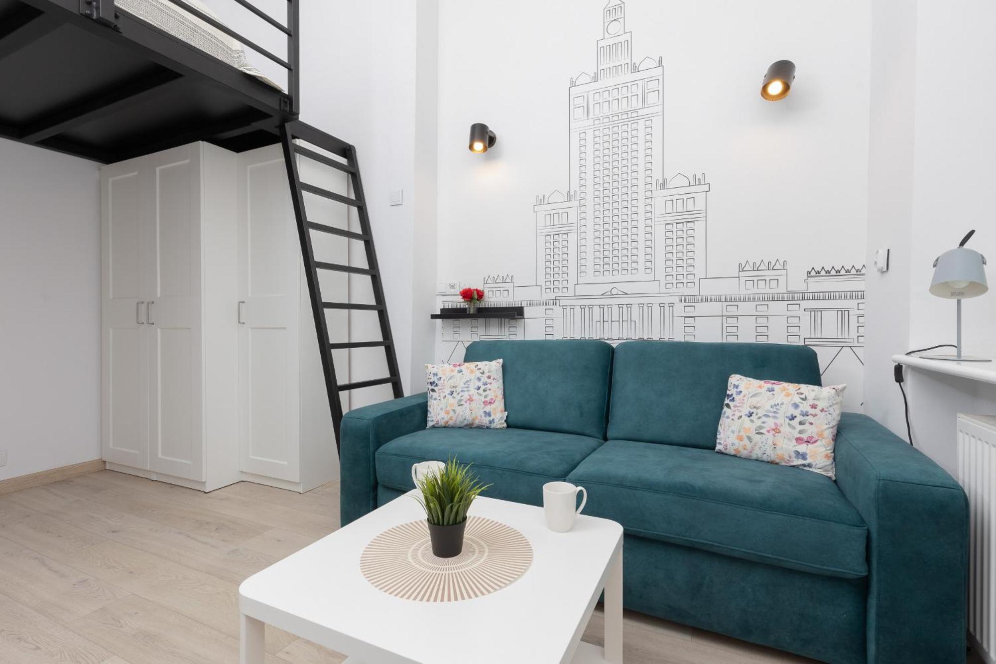 Aleja Wyzwolenia Studio with Mezzanine Warsaw Downtown by Noclegi Renters Esterno foto