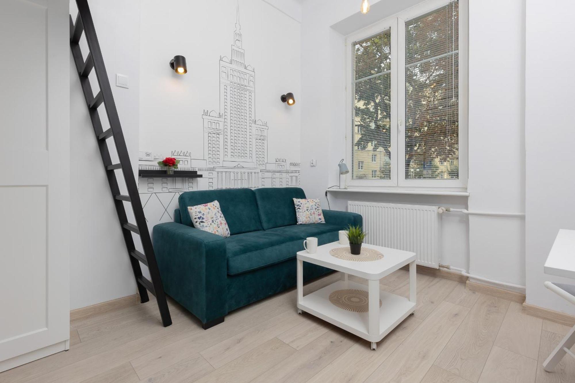 Aleja Wyzwolenia Studio with Mezzanine Warsaw Downtown by Noclegi Renters Esterno foto